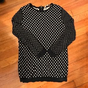 Ann Taylor Loft, Navy Polka Dot Sweater