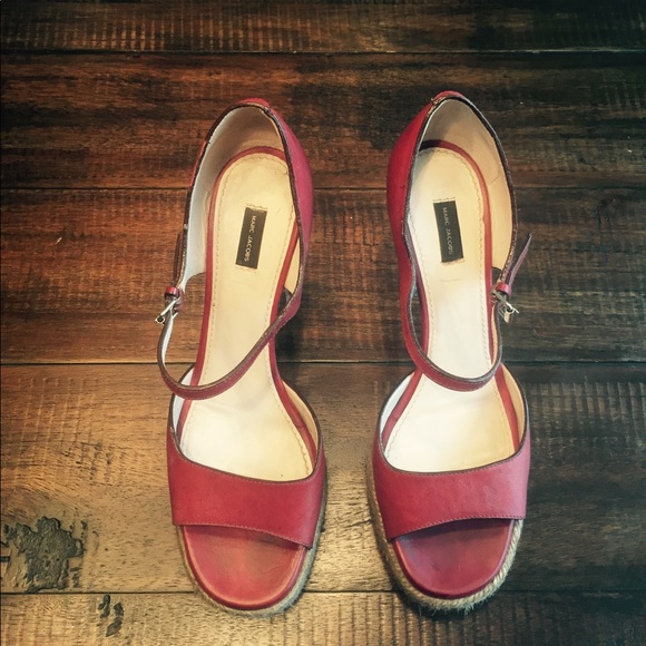 Red Leather Marc Jacobs Shoes - Picture 3 of 4