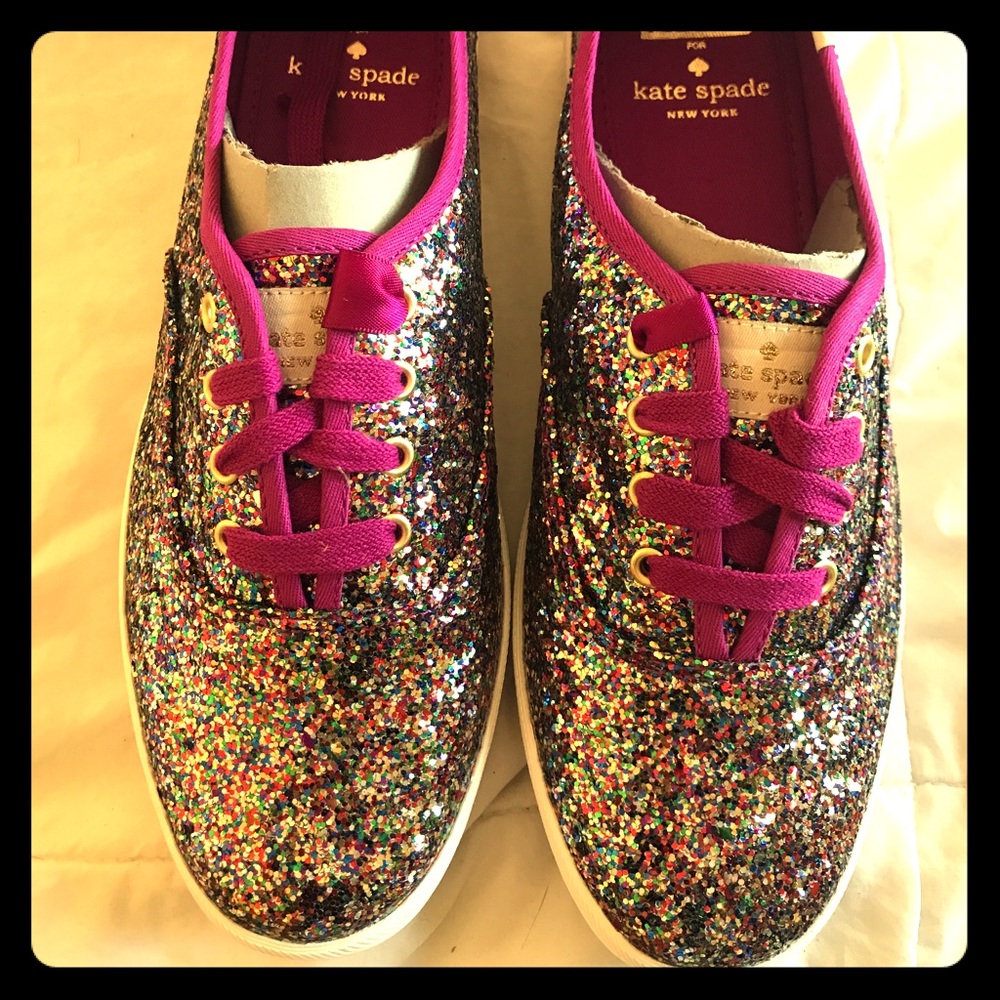 BRAND NEW Kate Spade x Keds Glitter Sz 7.5 sneaker
