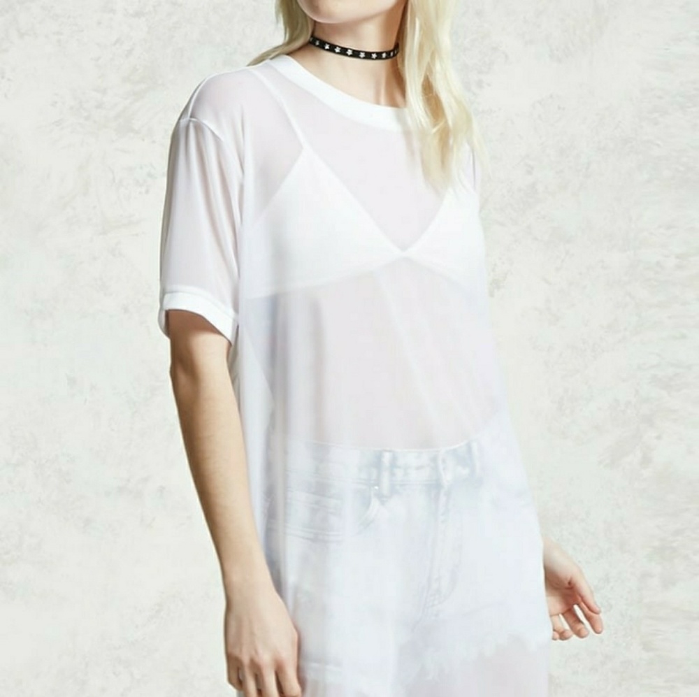 Contemporary Mesh Knit Top