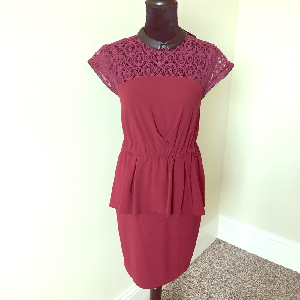 W118 by Walter Baker crimson midi dress in size S.