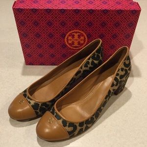 Tory Burch Pumps 9.5 Ethel Raffia Leopard NWT! Tory Burch Pumps 9.5 Ethel Raffia Leopard NWT!