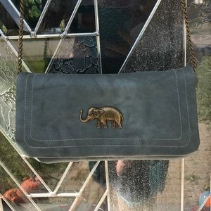 Francesca's sage green elephant wallet crossbody