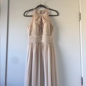 Bill Levkoff bridesmaid dress in "champagne"
