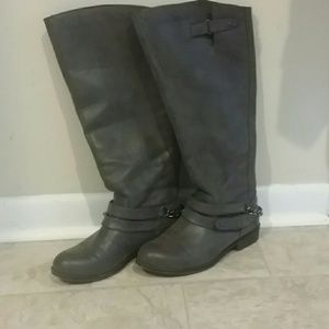 Madden Girl Gray Riding Boots - Offers Welcome!