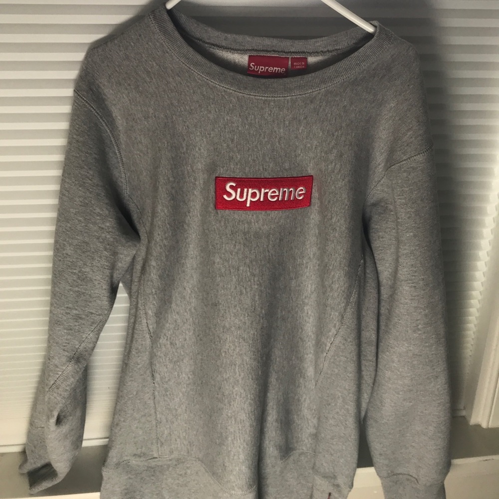 100% Authentic Supreme Grey Crewneck
