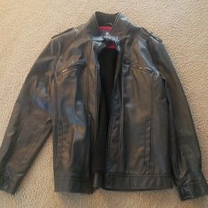Mens faux leather jacket