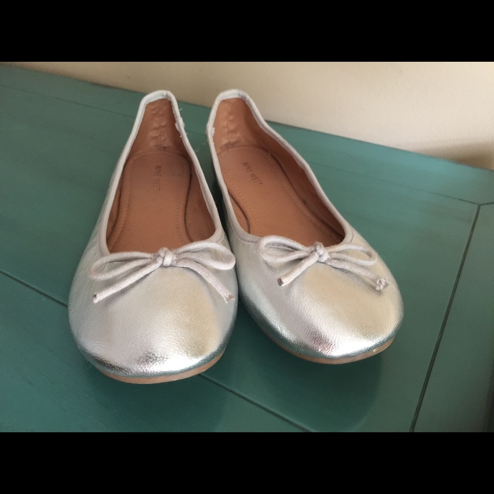 Silver Ballerina Flats