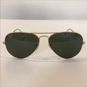 Authentic Ray Ban Navigator Sunglasses- Gold Tone