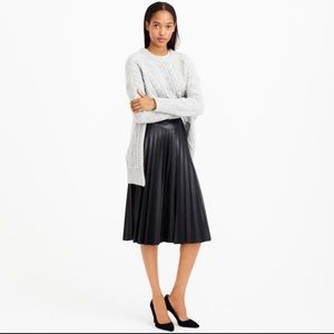 J Crew Faux Leather Pleaded Skirt J Crew Faux Leather Pleaded Skirt