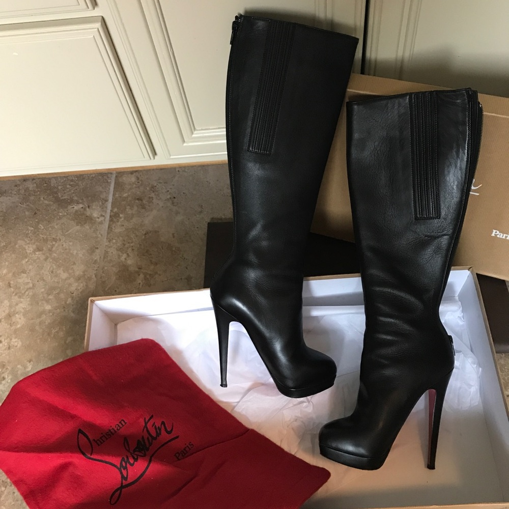 Christian Louboutin authentic knee high boots.