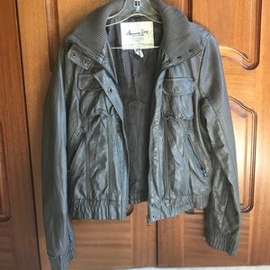 Grey American Rag leather jacket