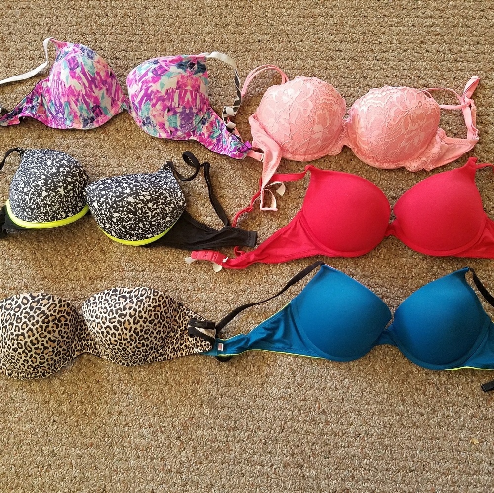 Gently used PINK bras