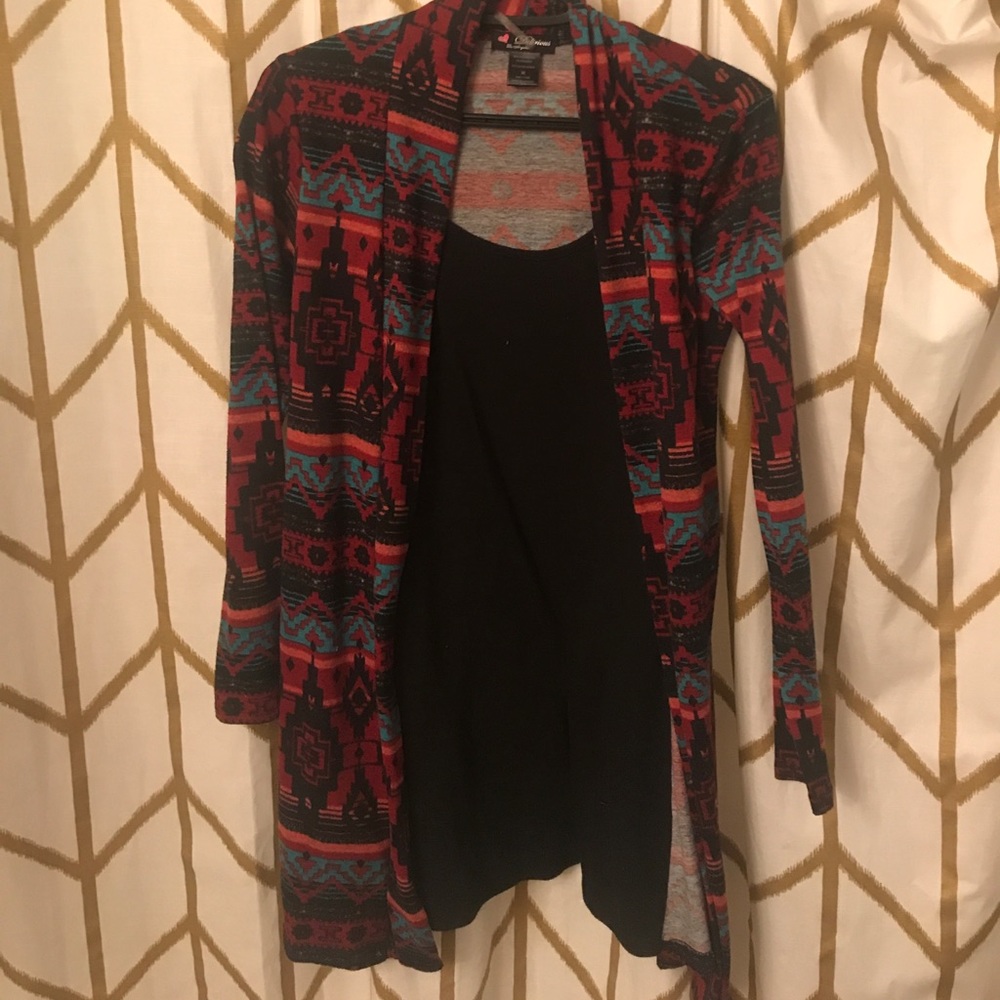 Cardigan and black dress combo size medium!