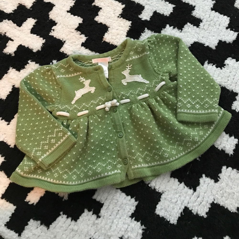 Toddler reindeer sweater cardigan