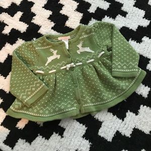 Toddler reindeer sweater cardigan