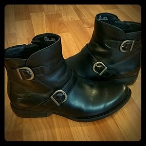 Born Women's Leather Booties Black 7.5