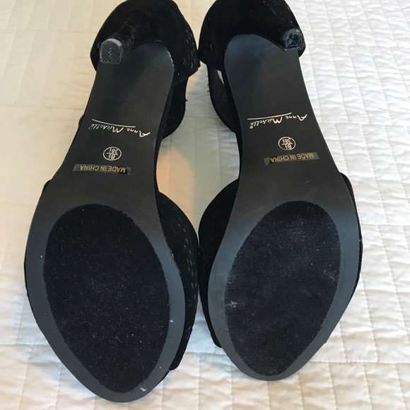 Anne Michelle sz 8.5 Black Cutout T-strap Heel - Picture 4 of 7