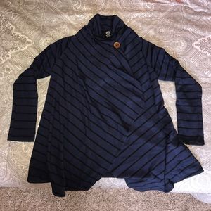 Bobeau cross button cardigan