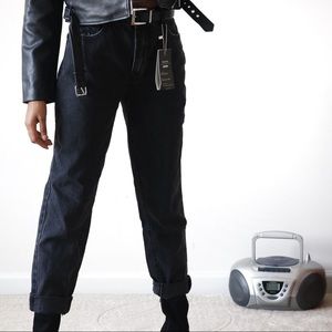 Black Denim Mom Jeans