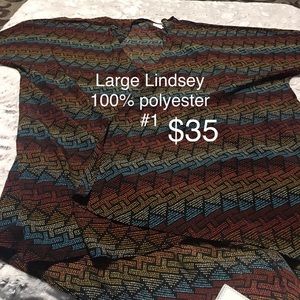 NWOT Lularoe Large Lindsey 100% polyester