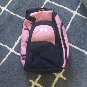 Under Armour Backpack Pale Pink and Black
