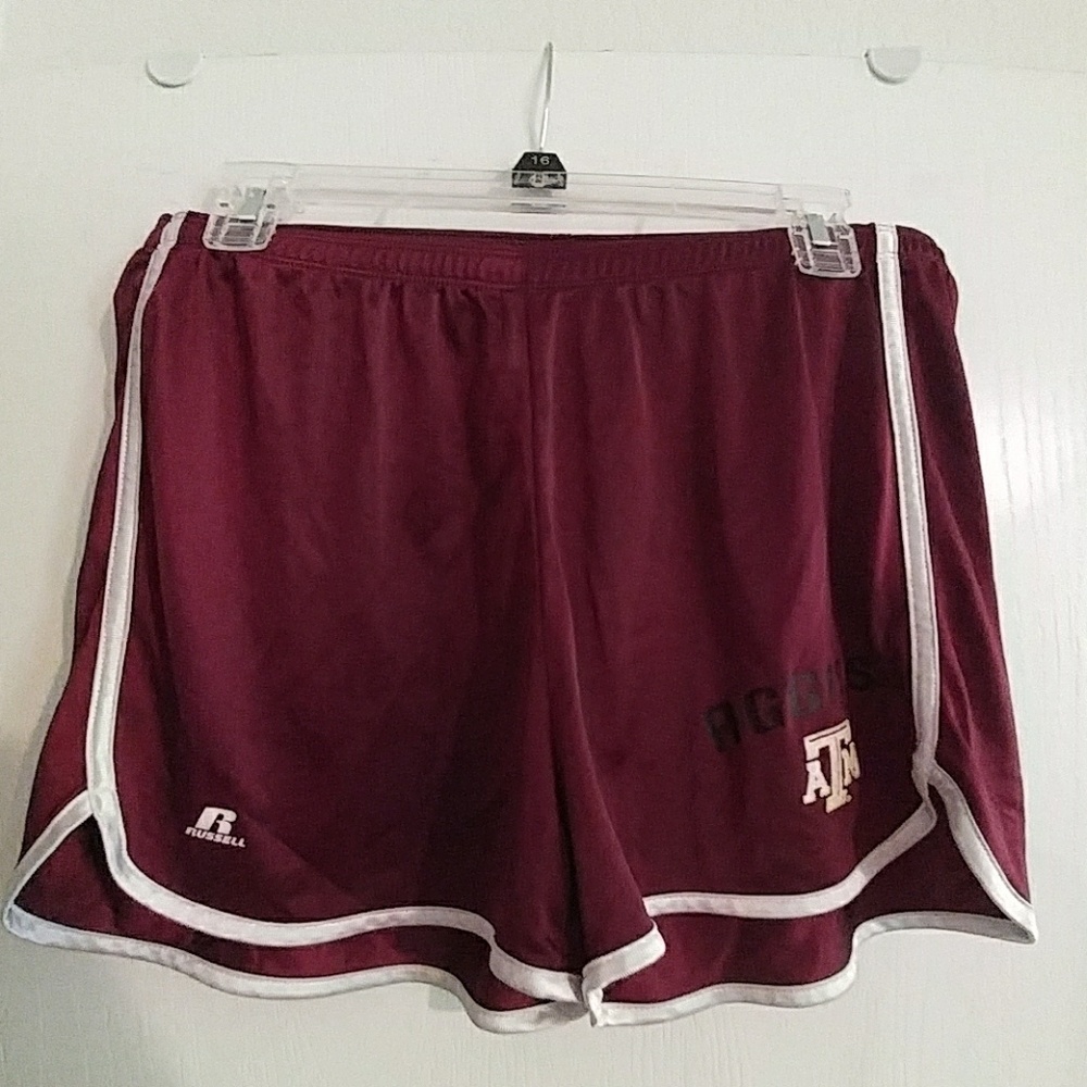 Maroon athletic shorts