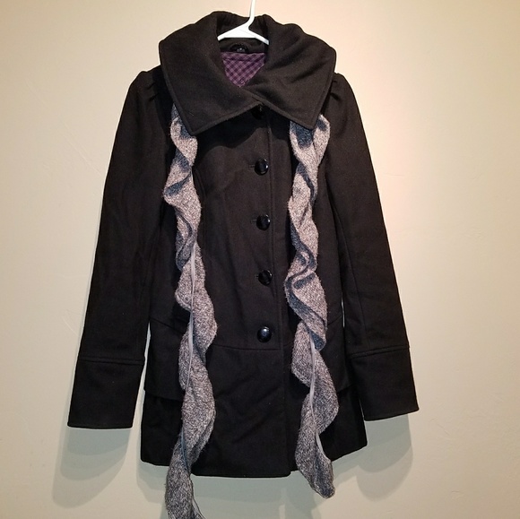 Black Steve Madden pea coat - Picture 2 of 8