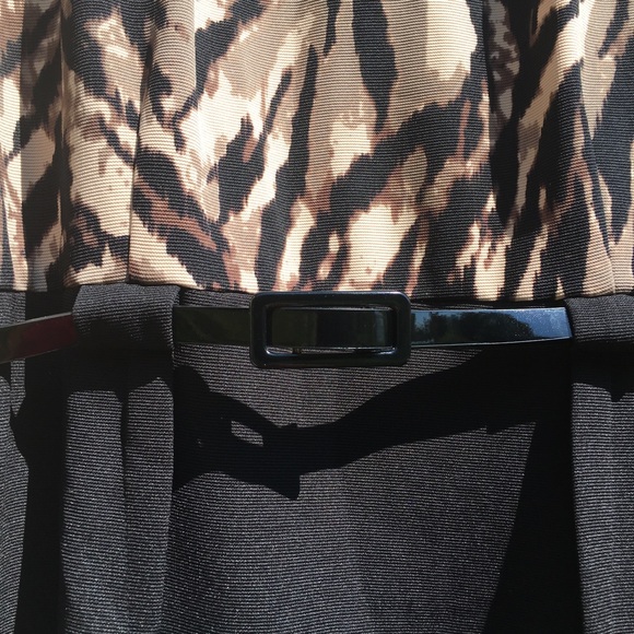 Above the Knee Scoop Neck Dress + Capped Sleeves - Picture 2 of 5