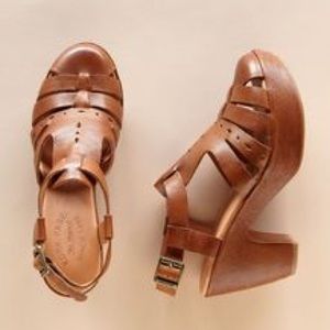 Kork Ease blythe brown platform sandals size 8