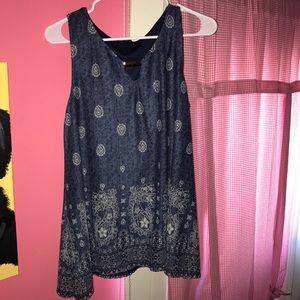 NWOT Medium blue jean color tank top
