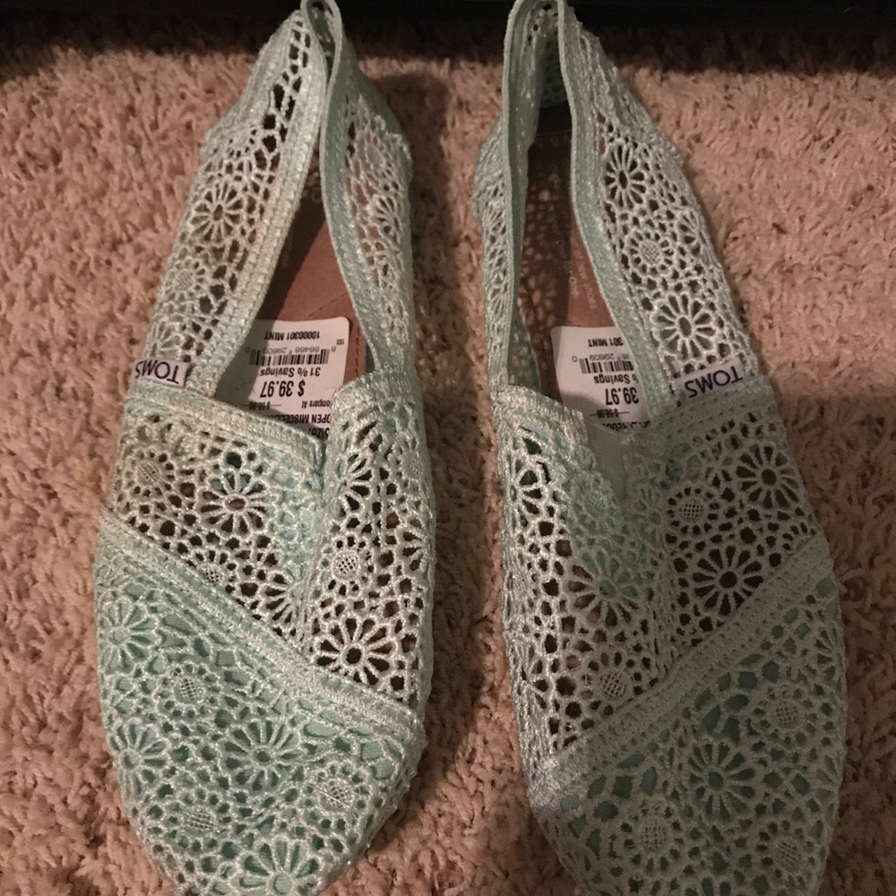 Toms floral aqua