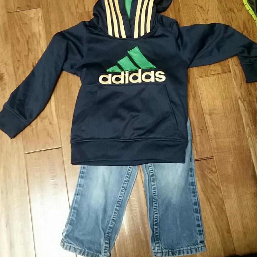 3t Adidas sweatshirt and gap 3t jeans