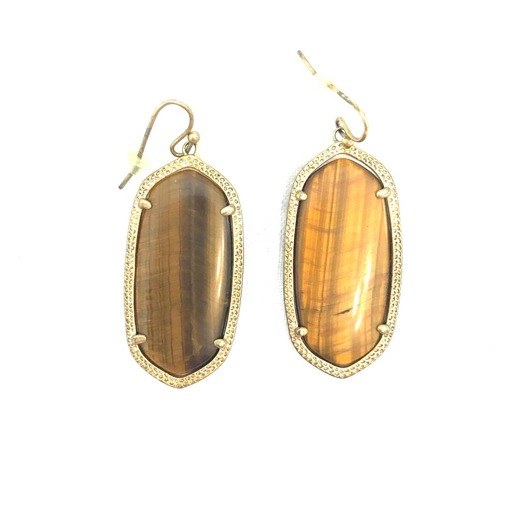 Kendra Scott Elle Gold Earrings In Brown