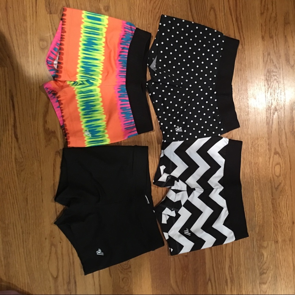 4 pair Varsity cheer spandex shorts