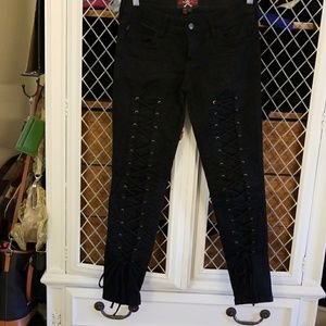 Sz 5 Royal Bones lace up jeans