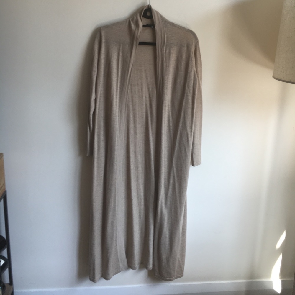 Eileen fisher heathered oatmeal duster cardigan