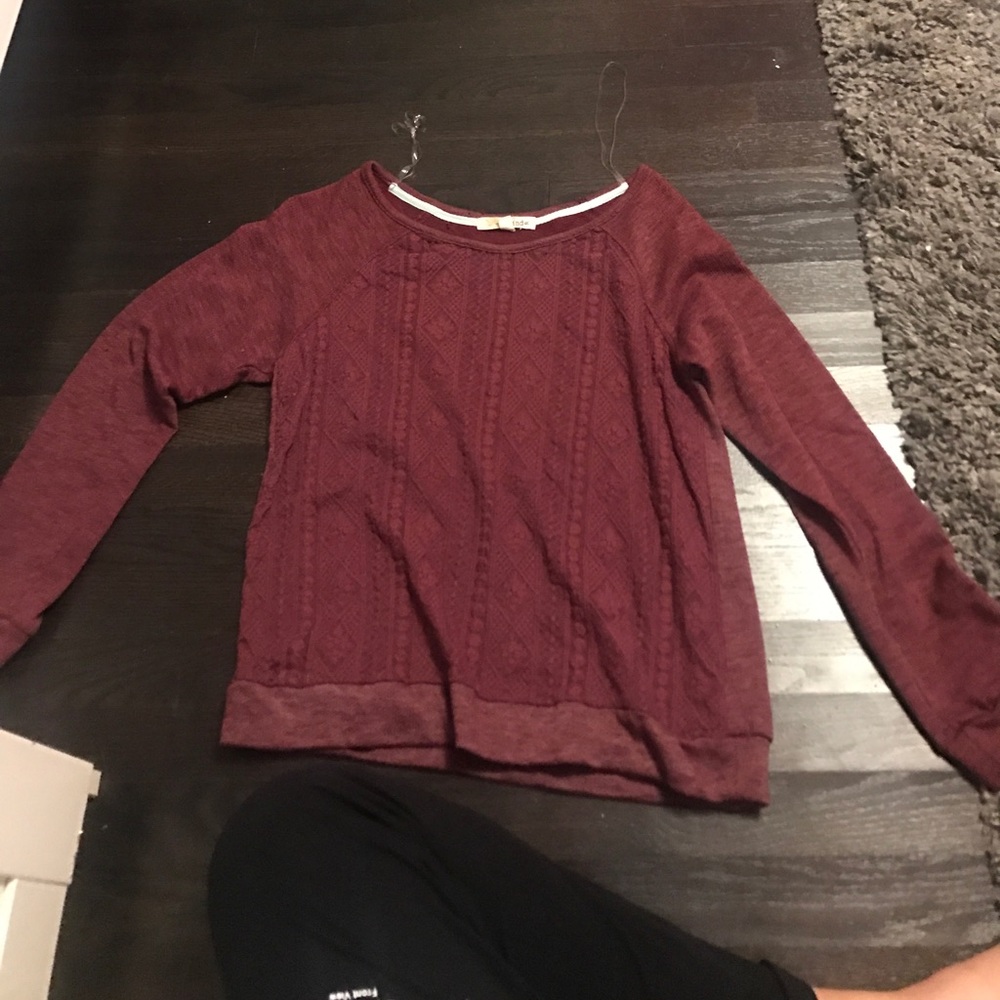 Dark red long sleeve shirt