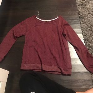 Dark red long sleeve shirt