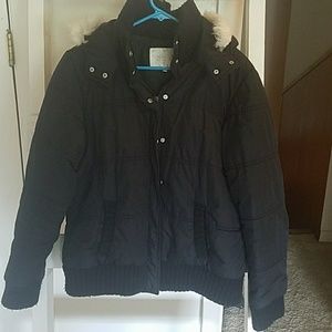 Black puffer jacket