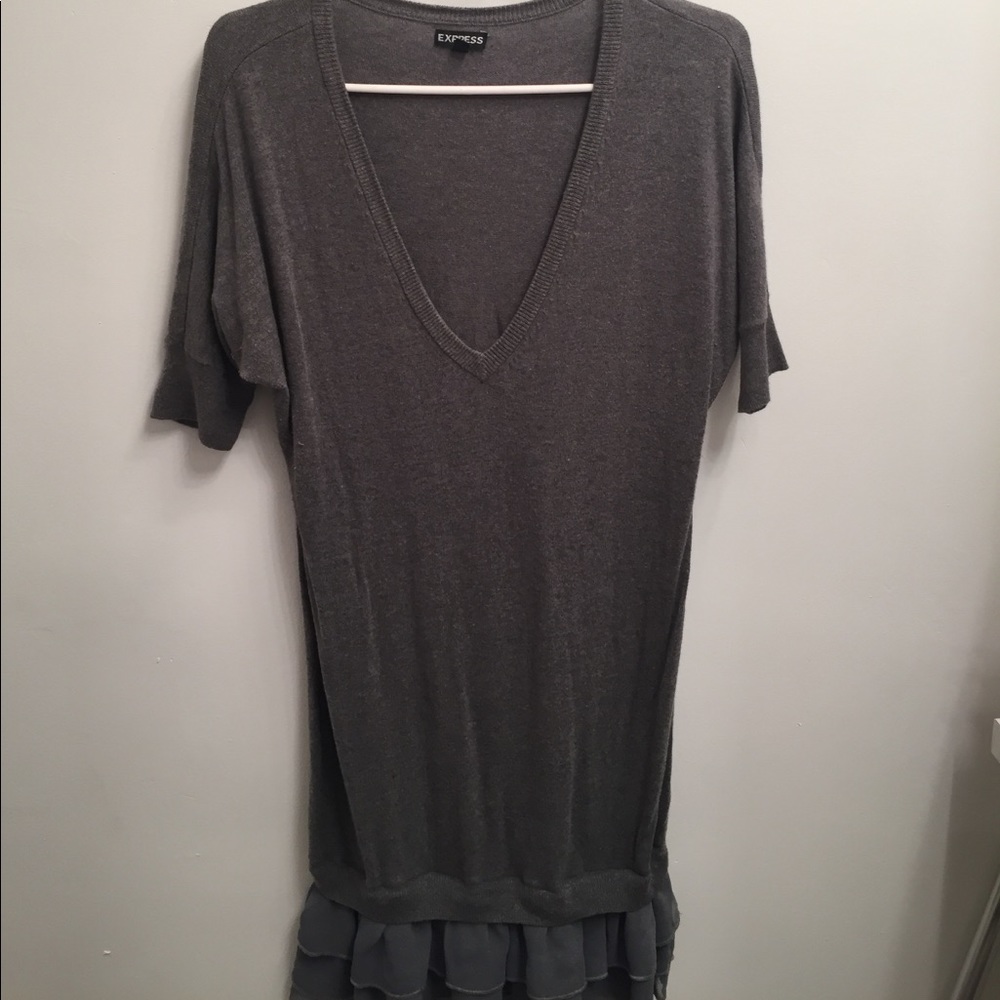 Express grey sweater dress