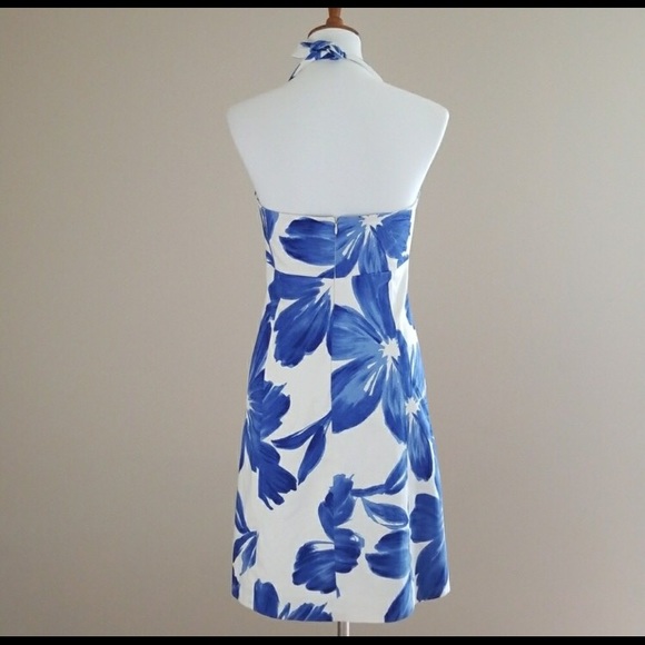 Jones NY Blue & White Halter Dress - Picture 2 of 4