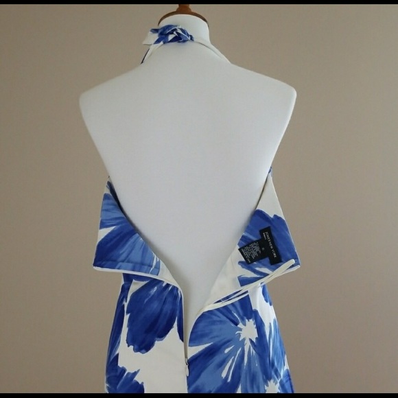 Jones NY Blue & White Halter Dress - Picture 4 of 4