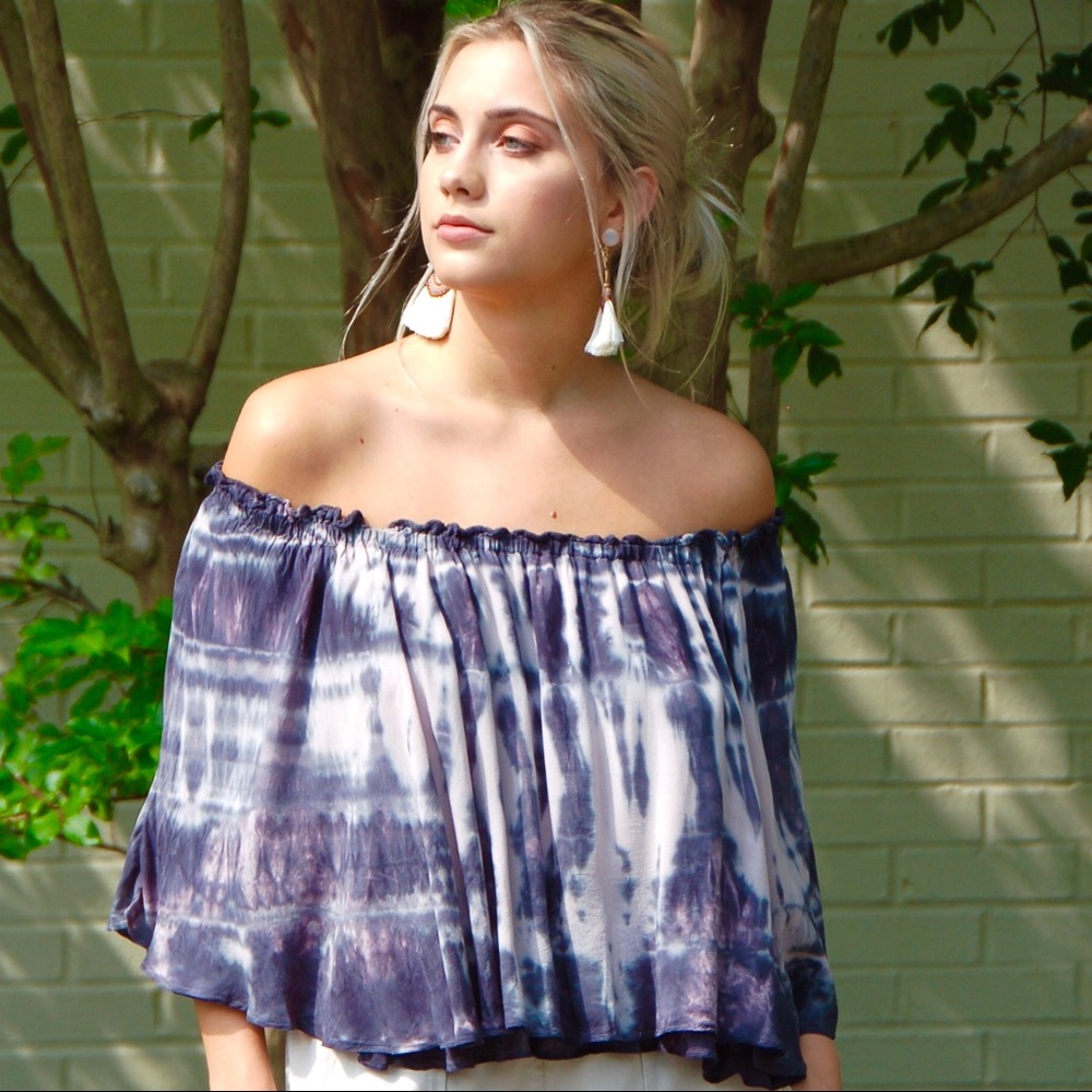 Young Fabulous Broke off shoulder top
