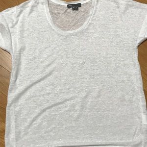 Vince 100% linen oversized tee - Size XS White