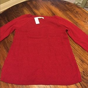 Loft crimson colored long sleeve sweater