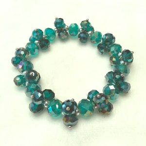 Peacock/Teal stretch sparkly bracelet Peacock/Teal stretch sparkly bracelet