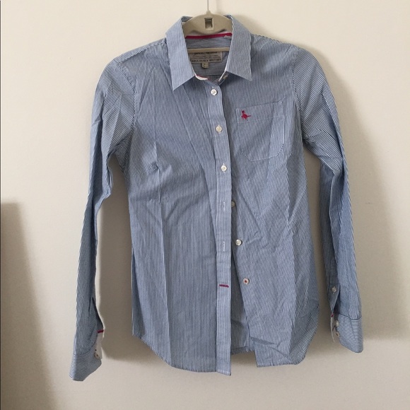 Jack Wills Tops - Blue and White stripped Oxford Shirt