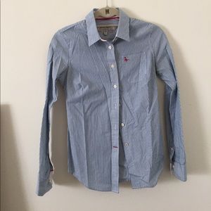 Blue and White stripped Oxford Shirt