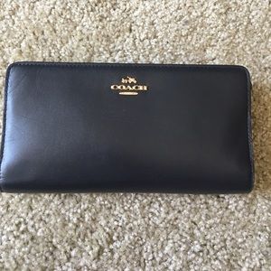 Coach navy blue wallet